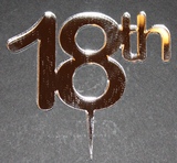 18th Anniversary Cake Topper