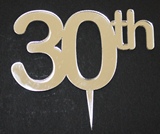 30th Anniversary Cake Topper 