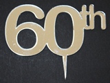 60th Anniversary Cake Topper 