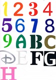Numbers and letters