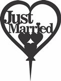 Just Married Cake Topper